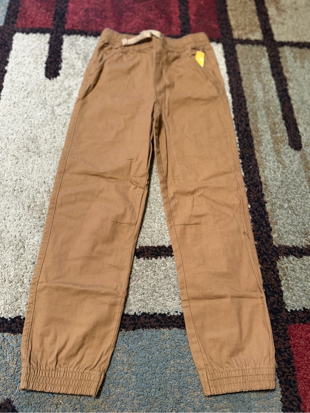 Boys Tan Jogger Pants - Casual Comfort